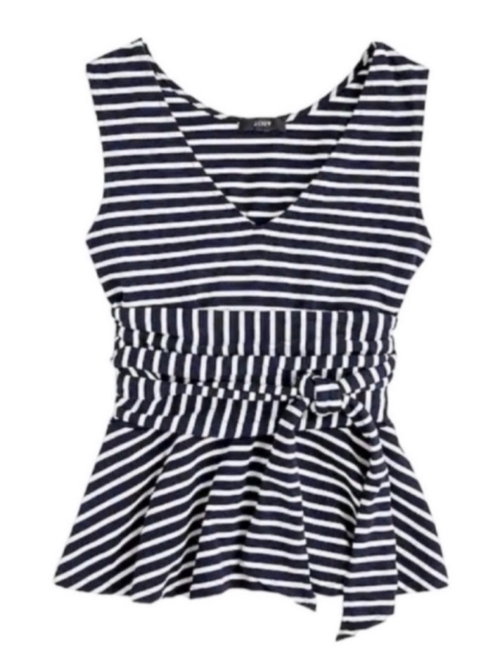 J. Crew Nautical Striped Sleeveless Top with Wrap Belt